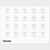 Sticker Rond Sachets maison faits avec amour ajouter texte site (Feuille)