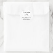 Sticker Rond Sachets maison faits avec amour ajouter texte site (Sac)