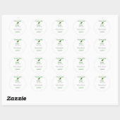 Sticker Rond Sachets maison faits avec amour ajouter texte site (Feuille)