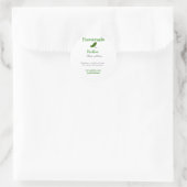 Sticker Rond Sachets maison faits avec amour ajouter texte site (Sac)
