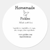 Sticker Rond Sachets maison faits avec amour ajouter texte site (Devant)