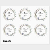 Sticker Rond Sachets Mariages floraux ronds (Feuille)