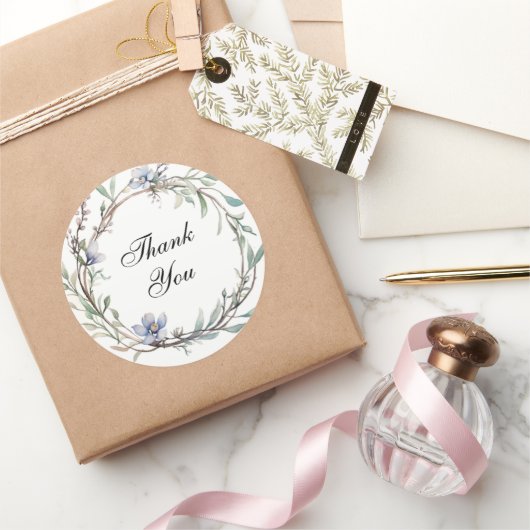 Sticker Rond Sachets Mariages floraux ronds (Cadeaux)
