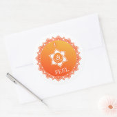 Sticker Rond Sacral Chakra... Je Me Sens. (Enveloppe)