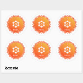 Sticker Rond Sacral Chakra... Je Me Sens. (Feuille)