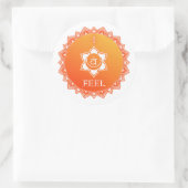 Sticker Rond Sacral Chakra... Je Me Sens. (Sac)
