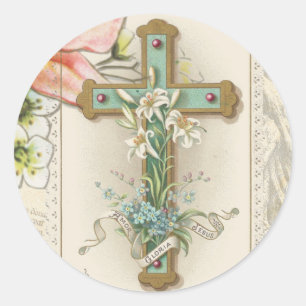 Sticker Rond Sacré-Coeur de Jésus