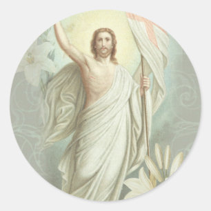 Sticker Rond Sacré-Coeur de Jésus