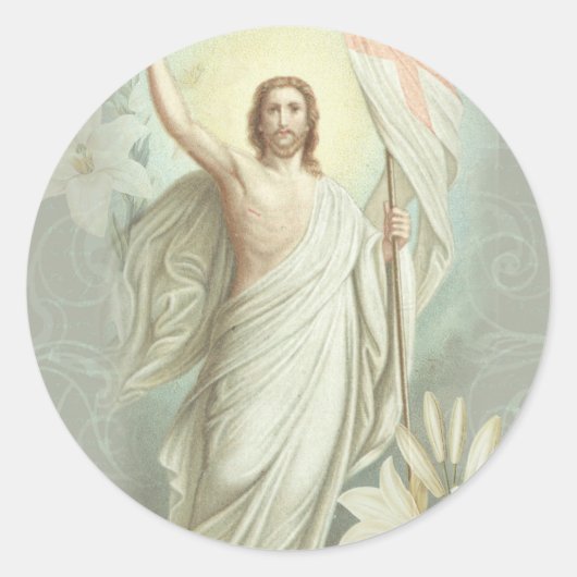 Sticker Rond Sacré-Coeur de Jésus (Devant)