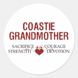 Sticker Rond Sacrifice, Force, Courage