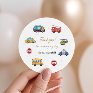 Sticker Rond Sacs de fête d'anniversaire pour véhicule de servi