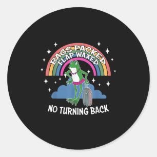 Sticker Rond Sacs Paquetées Frappe Câblée Sans Retourner Vibe É