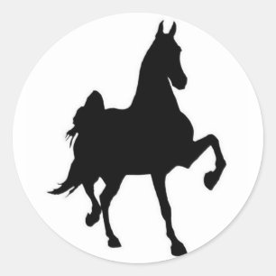 Sticker Rond Saddlebreds
