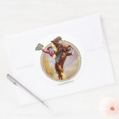 Sticker Rond Saddled et Ready... (Enveloppe)