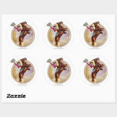 Sticker Rond Saddled et Ready... (Feuille)