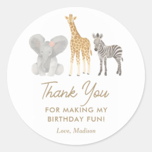 Sticker Rond Safari Anniversaire