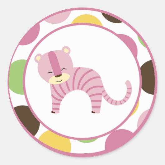 Sticker Rond Safari de 20 - 1,5" Enveloppe Seal Jungle Queen Ti (Devant)