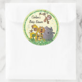 Sticker Rond Safari Jungle Baby Animaux (Sac)