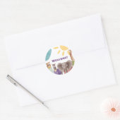 Sticker Rond Safari Welcome Cupcake Topper (Enveloppe)