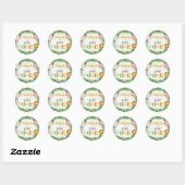 Sticker Rond Safari Wild Un Anniversaire (Feuille)