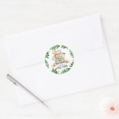 Sticker Rond Safari Wild Un Anniversaire (Enveloppe)