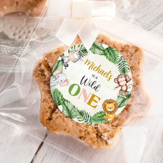 Sticker Rond Safari Wild Un Anniversaire