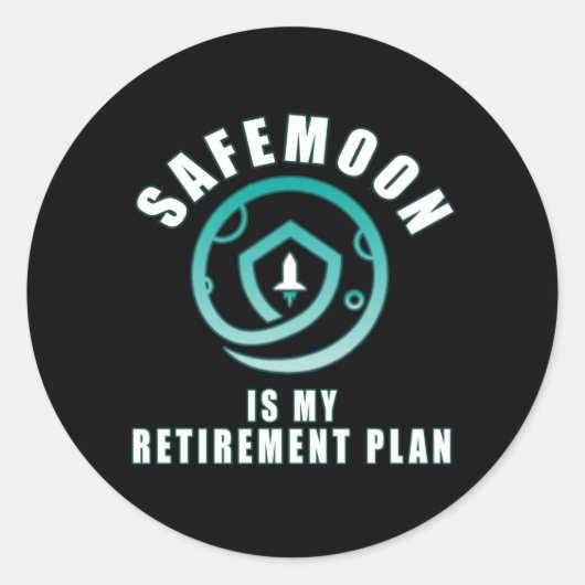 Sticker Rond Safemoon est mon plan de retraite (Devant)