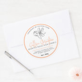 Sticker Rond Saffron candle ingredients hand drawn logo (Enveloppe)