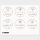 Sticker Rond Saffron candle ingredients hand drawn logo (Feuille)