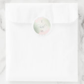Sticker Rond Sage chic et Mariage rose Enveloppe Sceau / Favori (Sac)