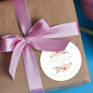 Sticker Rond Sage Custom Rose Garland Mariage Sanitizer