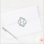 Sticker Rond Sage Green Classic Floral Wedding<br><div class="desc">Sage Green Classic Floral Wedding</div>