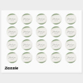 Sticker Rond Sage Green Mariage Abstrait Faveur (Feuille)