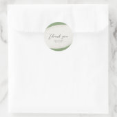 Sticker Rond Sage Green Mariage Abstrait Faveur (Sac)