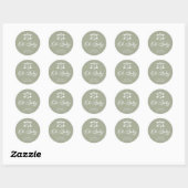 Sticker Rond Sage Green Modern Oh Baby shower (Feuille)