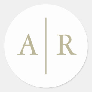 Sticker Rond Sage Minimaliste Élégant Enveloppe Sceau,