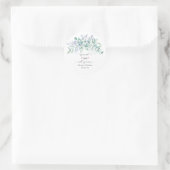 Sticker Rond Sage Vert & Bleu Vert Étaler Amour Pas Germes (Sac)