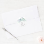 Sticker Rond Sage Vert & Bleu Vert Étaler Amour Pas Germes (Enveloppe)