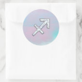 Sticker Rond Sagittaire moderne Zodiac sur Mère de style perle (Sac)