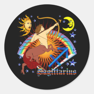 Sticker Rond Sagittaire-Zodiaque-Design-V-1