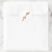 Sticker Rond Sagittarius archer noir or symbole zodiaque (Sac)