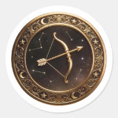 Sticker Rond Sagittarius Zodiac Archer (Devant)