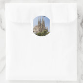 Sticker Rond Sagrada Familia Barcelone Espagne (Sac)