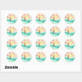 Sticker Rond Sailboat on the Sea (Feuille)