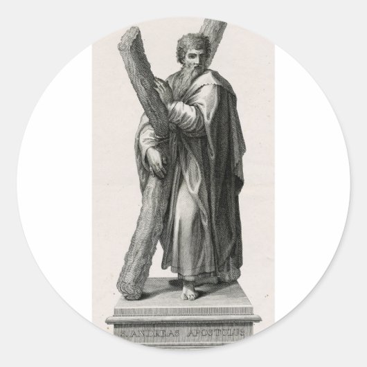 Sticker Rond Saint André l'apôtre, premier disciple (Devant)