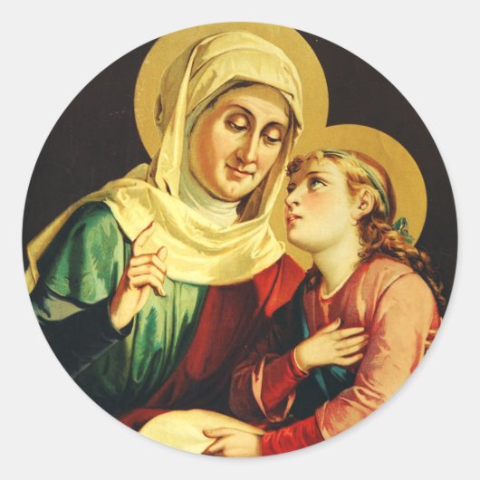 Sticker Rond Saint Ann et Vierge Marie (Devant)