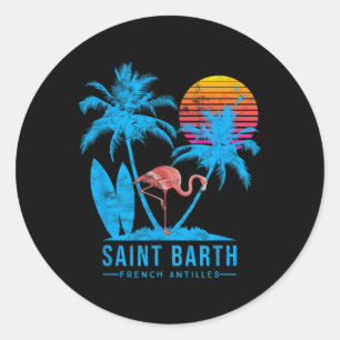 Sticker Rond Saint-Barth Antilles françaises Caraïbes Fêtes