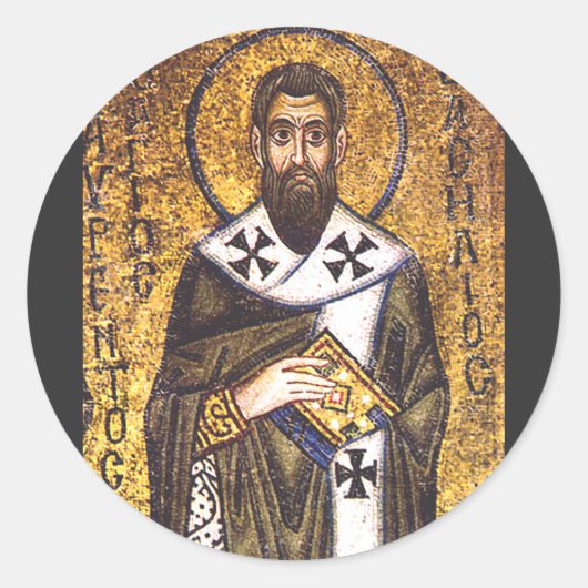 Sticker Rond Saint Basile de Césarée (Devant)