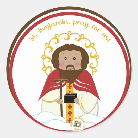 Sticker Rond Saint Benjamin (Devant)