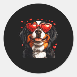 Sticker Rond Saint-Bernard de Berne Mignon Amoureux de Saint-Be